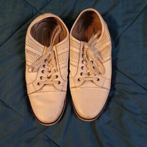 Kenneth Cole White Leather Sneakers - Men 10.5